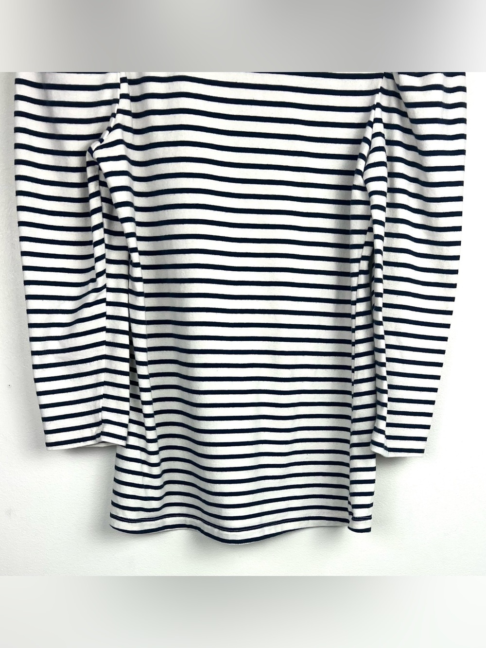 Tuckernuck Pomander Place Navy Striped Vesty Long Sleeve Crewneck - Picture 9 of 12